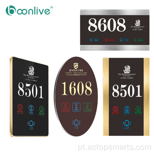 Nova porta doorplate de vidro DND doorplates personalizados